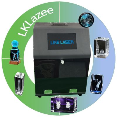 LK-IS-3DA 100000h 레이저 라이프타임 미니 3D 녹색 사진 크리스탈 글래스 블록 조각 기계