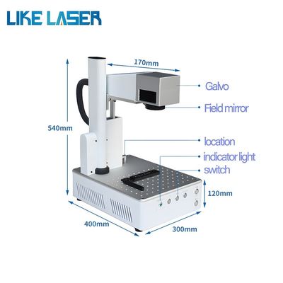 사용자 정의 요청 섬유 레이저 표시 기계 Jpt M7 20W 30W Mopa 컬러 레이저 gravator
