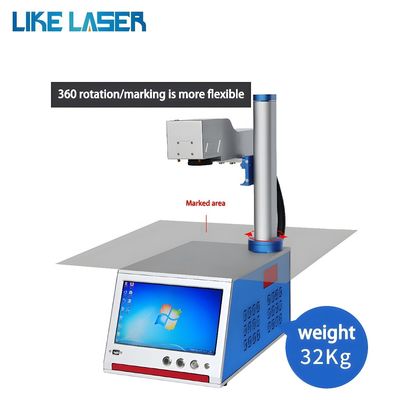파이버 레이저 표시 기계 20W 30W PVC 아이디 카드 보석 Dag Tag 시계